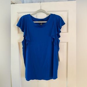 Karen Kane XL royal blue blouse NWT